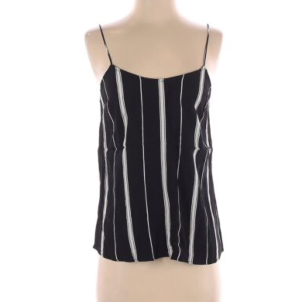 L'Academie Black and White Striped Tank Top [Small]
